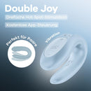 Satisfyer Double Joy App Controlled Couples Vibrator Blue for shared pleasure and simultaneous stimulation.