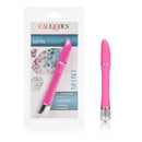 CalExotics Lulu Satin Touch 5 Inch Vibrator Pink in packaging showcasing its sleek design and features.