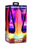 CREATURE COCKS Shape Shifter Alien Silicone Dildo in vibrant rainbow colors displayed in its packaging.