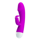 Pretty Love Will 30 Function Rabbit Style Vibrator in vibrant pink with dual stimulation features.