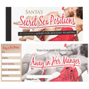 Santas Secret Sex Positions Coupons featuring playful adult game coupons for holiday intimacy and fun.