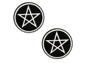 Neva Nude Wicca Black Glitter Nipple Cover Pasties featuring bold black glitter star design.