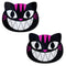PASTEASE BLACK & PINK CHESHIRE KITTY CAT-0