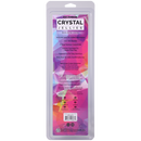 Doc Johnson Crystal Jellies Realistic Cock 9 Inch Clear packaging with product details and features.