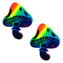Rainbow Trippin' Psychedelic Toadstool Nipple Cover Pasties displayed in vibrant rainbow colors.