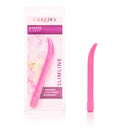 Calexotics Slender G-Spot 7 Inch Massager Pink in packaging, featuring a curved tip for G-spot stimulation.