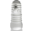 Oxballs Jackt Silicone Stroker White Ice - thick-walled stroker with nubs and ridges for a unique tactile experience.