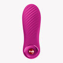 Fun Factory Bijou Bullet Vibrator Magenta with wavy texture and control button for versatile stimulation.