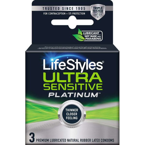 (D)LIFESTYLES ULTRA SENSITIVE PLATINUM 3PK-0