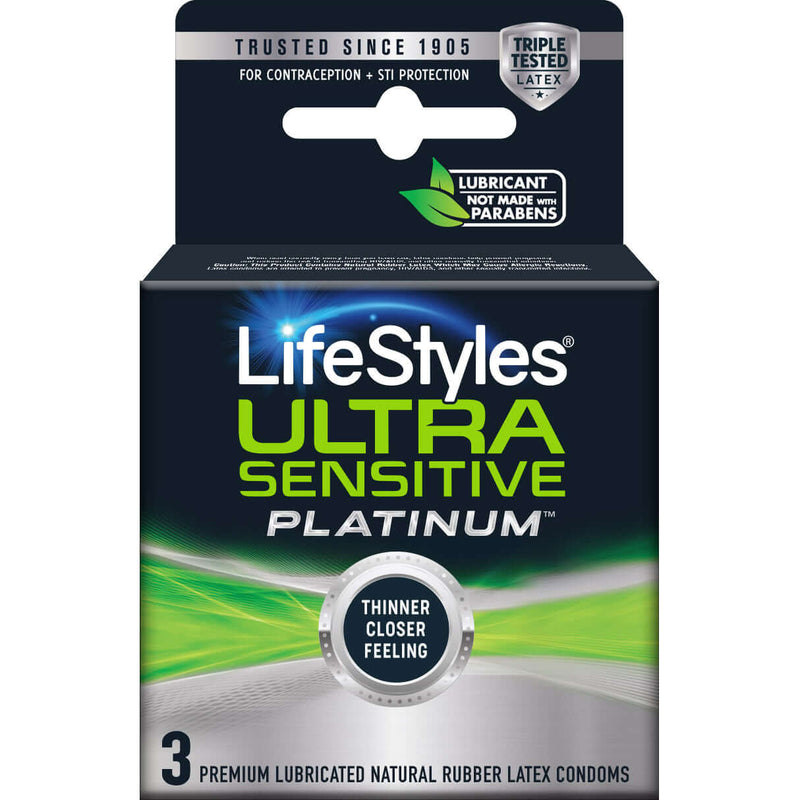 (D)LIFESTYLES ULTRA SENSITIVE PLATINUM 3PK-0