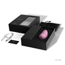Lelo Lily 2 Waterproof Palm Massager Pink in packaging with accessories for a luxurious experience.