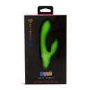 Sensuelle Nubii Jolie Mini Rabbit Vibrator in Lime Green packaging with dual motor and warming features