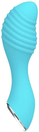 Little Dipper Aqua Rechargeable Silicone Vibrator with pleasure ridges, compact and discreet design for intense sensations.