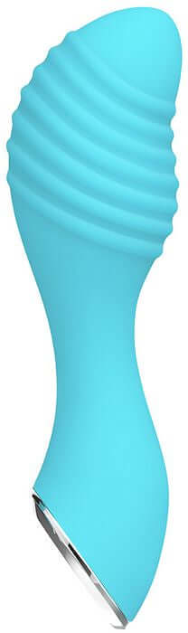 Little Dipper Aqua Rechargeable Silicone Vibrator with pleasure ridges, compact and discreet design for intense sensations.