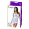SHEER KEYHOLE MINI DRESS WHITE-1