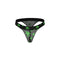 Hazy Dayz Micro Thong Pot Leaf L/XL in sheer stretch mesh with vibrant green pot leaf print