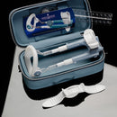 Male Edge Basic Penis Enlarger Extender Kit in a blue carry case with accessories for enlargement routine.