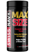 MD Science Max Size Male Enhancement 60 Solutabs herbal supplement for intimate wellness routine.