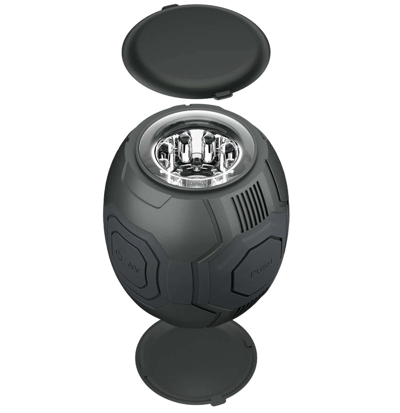 The M For Men Dome X automatic male masturbator by Blush with sleek, futuristic design and easy-squeeze external grip for intense pleasure.