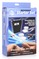 Zeus Beginner Electrosex Kit Black packaging showcasing the power unit and accessories for electro stimulation.