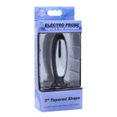 Zeus Electro Torpedo Plug Small Black packaging for vaginal and anal stimulation, featuring a 3" tapered shape.