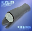 Image of Milk Master Ultimate Automatic Milker Masturbator showcasing 10 functions of vibration and powerful suction.