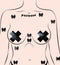 MINI BODY PASTIES 10PK FAUX PLEATHER BLACK-0