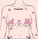 MINI BODY PASTIES 10PK FAUX PLEATHER PINK-0