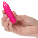 Hand holding the Turbo Buzz Classic Mini Bullet in pink, a compact and powerful stimulator with 10 vibration functions, discreet and waterproof.