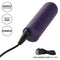 Purple Turbo Buzz™ Rounded Mini Bullet Vibrator with USB charging cord, compact design, powerful, body-safe, 10 vibration functions.