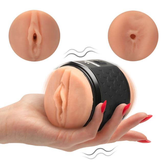 Mistress Vibrating Double Shot Pussy & Ass Masturbator – Dual-Ended Stroker
