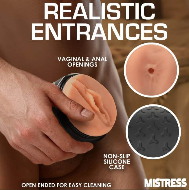 Mistress Vibrating Double Shot Pussy & Ass Masturbator – Dual-Ended Stroker