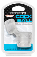 Perfect Fit Silaskin Cock and Ball Ring and Stretcher Clear packaging showcasing its sleek design.
