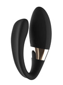 Lelo Tiani Harmony App Connected Couples Vibrator Black showcasing sleek design and dual motor features for couples.