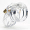 CBX Mr Stubb 1.75-inch clear chastity cage kit showcasing its sleek design for male sensual restraint.