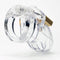 CBX Mr Stubb 1.75 inches clear chastity cage kit showcasing its transparent design for male sensual restraint.