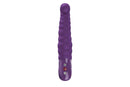 Fun Factory Patchy Paul G-Spot Vibrator Dark Violet with ribbed texture and buttons for control.