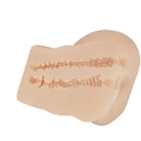 Hailey Realistic Vagina and Ass Vibrator Light showcasing dual-entry design with textured openings.