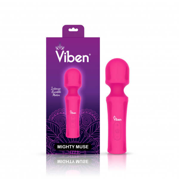 VIBEN MIGHTY MUSE HOT PINK POWERFUL PERSONAL WAND-2