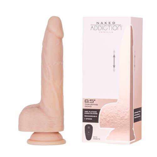 NAKED ADDICTION 8.5IN MAXIMUM THRUSTING & VIBRATING DONG-0