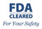 FDA cleared seal emphasizing safety for consumers.