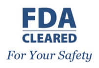 FDA cleared seal emphasizing safety for consumers.