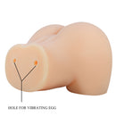 Mila Realistic Vagina and Ass Vibrating Masturbator Light with vibrating egg hole detail