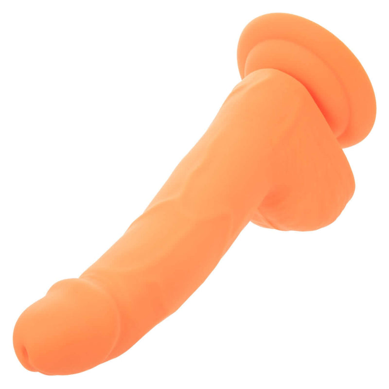 Neon Silicone Studs 6 Inch Orange, lifelike silicone dildo for vibrant pleasure and colorful fun.