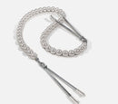 Nixie Pearl Drop Tweezer Nipple Clamps White Gold featuring elegant pearl design and adjustable sensation.