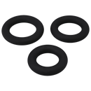 Titanmen Cushioned C-Ring 3 Piece Silicone Set Black - three black silicone rings for enhanced size and grip
