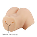 Hailey Realistic Vagina and Ass Vibrator Light showing dual-entry opening and vibrating egg hole.