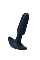 VeDO Bump Mini Rechargeable Silicone Butt Plug Black on a white background, designed for comfort and controlled stimulation.