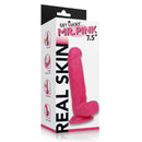 Get Lucky Real Skin Mr Pink 7.5 Inch Dual Layer Dildo packaging showcasing its lifelike design and suction cup base.