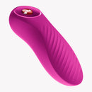 Fun Factory Bijou Bullet Vibrator Magenta in a compact design with wavy texture for versatile stimulation.